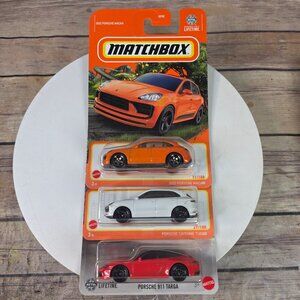 Matchbox Porsche Car Set 2022 Macan Cayenne Turbo 911 Targa Die-Cast Models